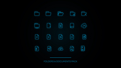 Folders & Documents audio catalog documents files folder icon icons illustration outline pack set system ui vector video