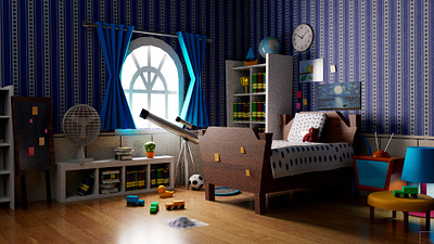 3D Adventure in Kid's Room Magic 3d animation branding logo motion graphics ui