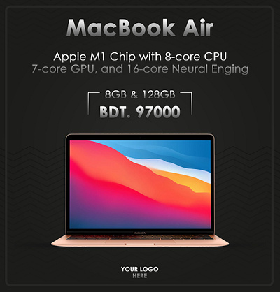 Mac Book Air Social Media Banner Design fiverr top rated seller