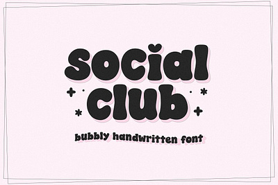 Social Club Cute Bubbly Font bubble font bubbly font cricut fonts cute font font fonts girly font groovy font heart font ka fonts retro font retro fonts teacher fonts