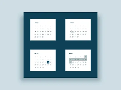 Calendar concept design ui ux web web design