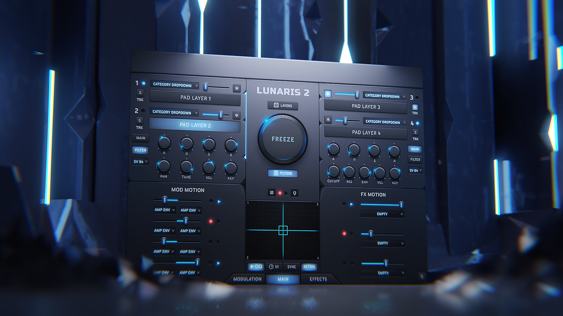 Luftrum - Lunaris 2 3d artwork audio gui music ui