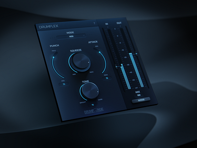 Drumforge - Drumflex 3d artwork audio audioplugin gui plugin ui