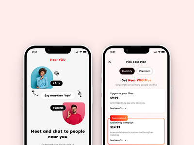 Dating App Design | Plan Page UI Design app dating app dating app ui dating ui design match plan page price page product design top ui trending app ui ux