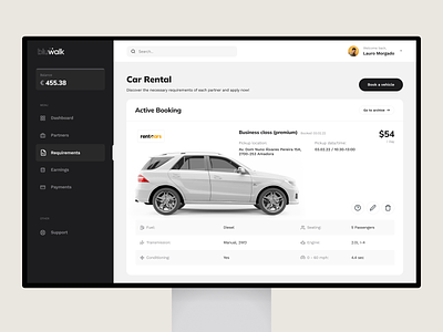 Interface design for a drivers’ web app | Lazarev. apple buttons car car dashboard clean dashboard design fields header interaction interface sidebar ui ux