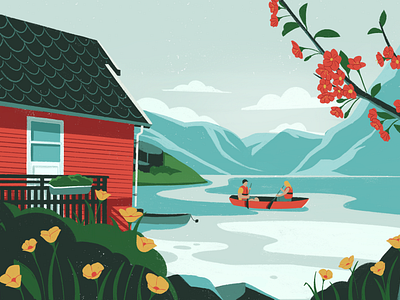 Beauty of Norway digital art digital illustration graphic design illustration procreate vector website illustration