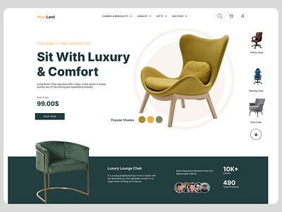 Furniture Website Design brand identity branding design graphic design illustration logo ui ux vector