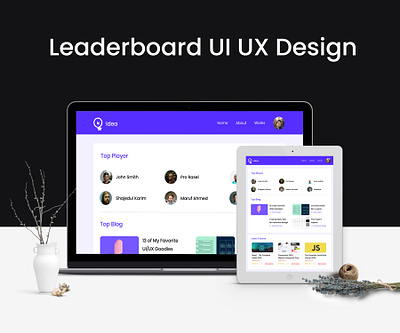 Leader Board Webpage UI Design branding figma design graphic design ui ui figma