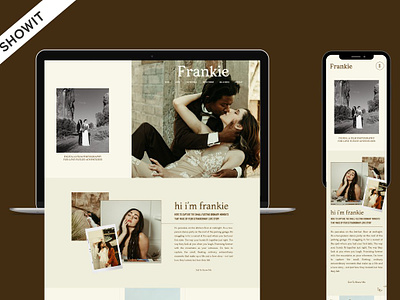 Showit Website Template Frankie editorial template modern website modern website template photographer website photography website showit web design showit website design web design web design template website design website template website theme