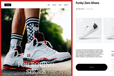 Funky Shoes - Shoe brand website UIKIT foot modern