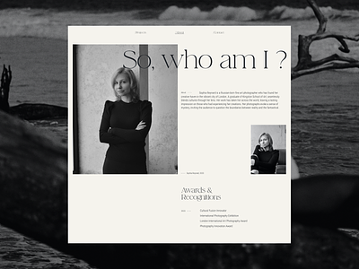 SOPHIA REYNARD — Website art direction branding design fine art photography ui ux webdesign website