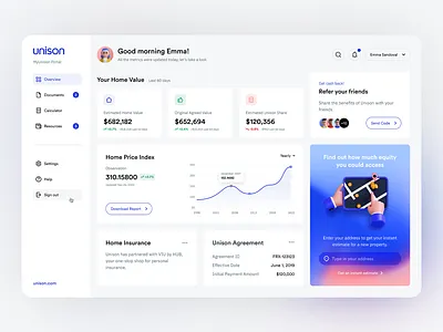Unison Analytics Dashboard Design admin analytics app chart dashboard data fintech gradient graphs interface portal sidebar stats ui ui design user ux ux ui design web
