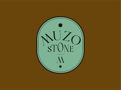 Muzo Stone badge brand branding design graphic design icon logo logotype retro type typography vintage