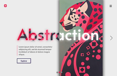Abstraction 3d abstract art artdesign arts design geomatric graphic design interace landingpage ui ux webart webdesign webpage website