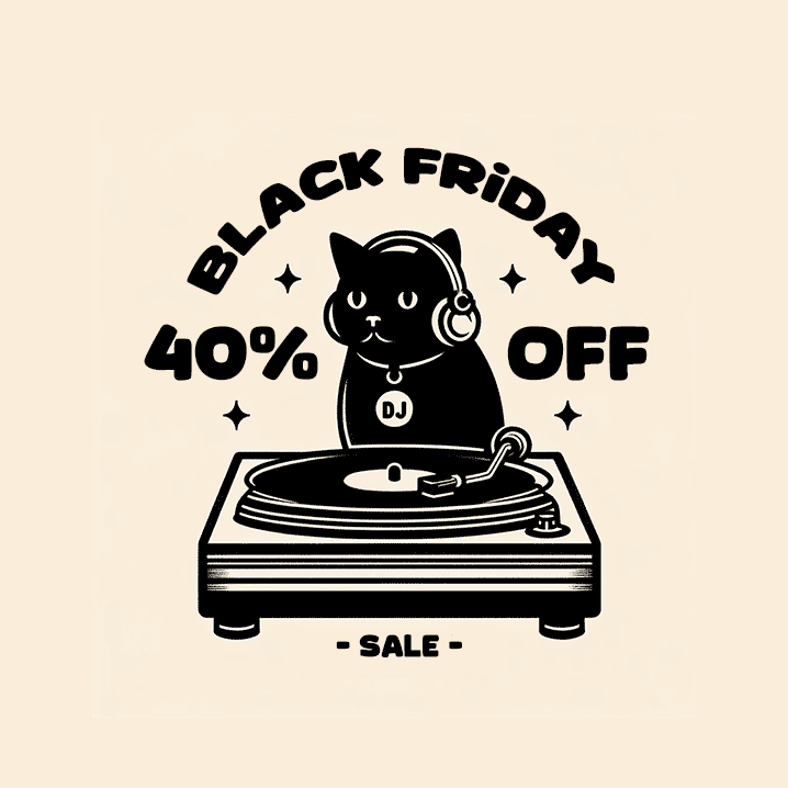 Black Friday Cat black cat black friday cat illustration sale