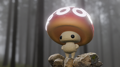 mushroom 3д графика graphic design illustration mushroom блендер
