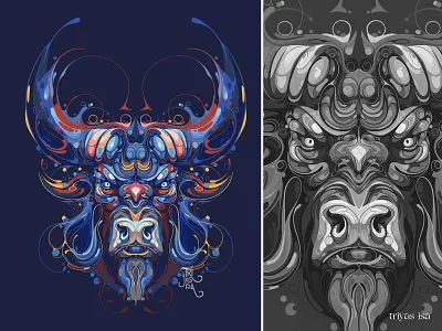 Taurus animal animal illustration art style bull colorful cow design illustration taurus unique wild zodiac zodiac sign