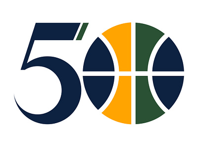 Utah Jazz 50 50 basketball brand branding design graphic design identity jazz logo nba sports ui utah visual