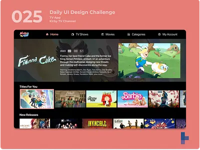 Daily UI 025 - TV App barbie daily ui 025 daily ui 25 dailyui invincible kirby league of legends loki offlinetv snoopy streaming tv app ui video games visual design