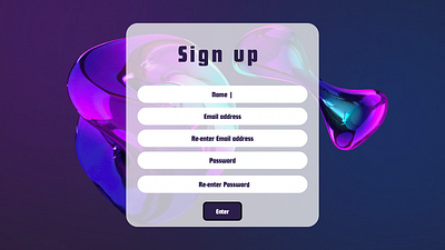 Sign up page purple dailyui ui web design