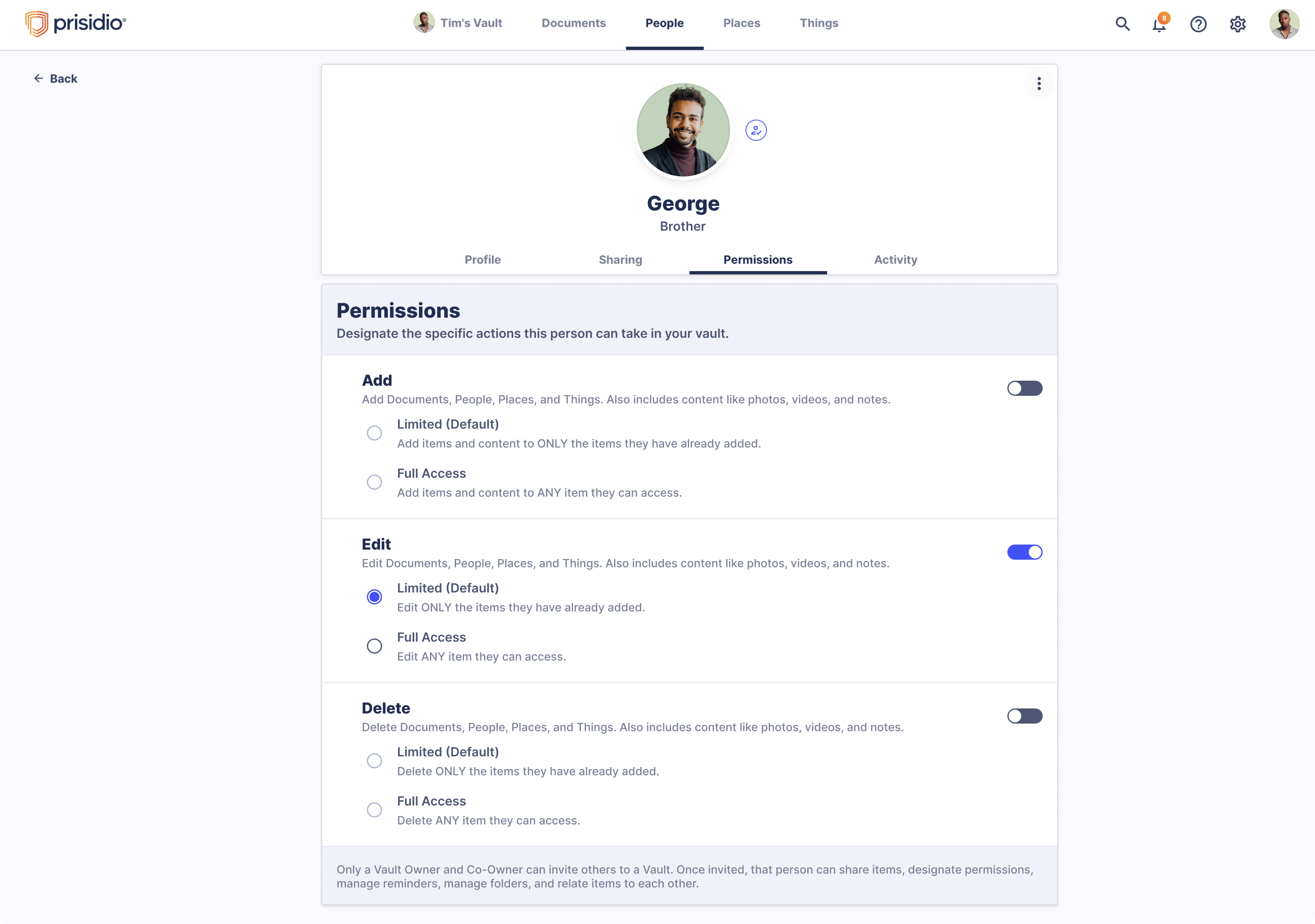 Permissions design hierarchy permission permissions profile ui user ux web