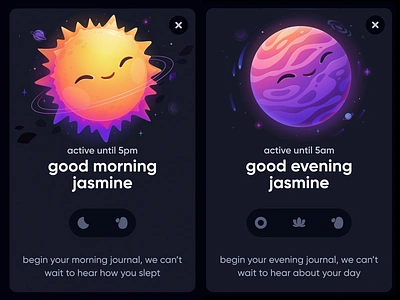 sofi menu illustrations abstract application cartoon character concept design illustration logo morning planets ui vector zutto