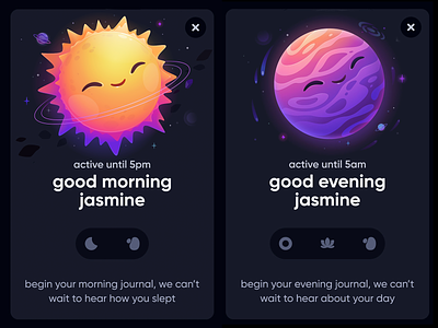 sofi menu illustrations abstract application cartoon character concept design illustration logo morning planets ui vector zutto