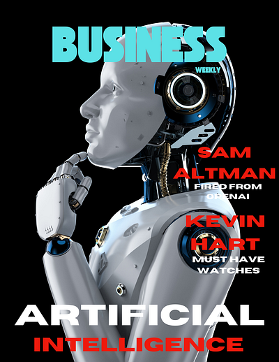 Business Magazine Cover | Tech | Openai abode xd ai altman branding canva cover design graphic design illustration logo magazine openai sam sam altman startup tech ui ux