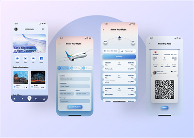 Flight Booking App Design app branding design flight booking graphic design illustration logo mobile application ticket typography ui ux vector