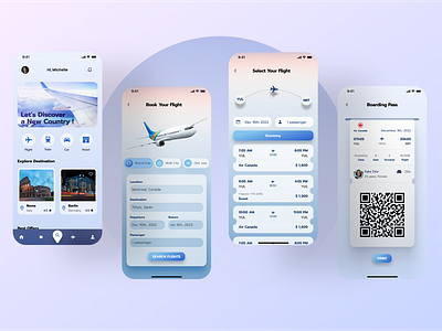 Flight Booking App Design app branding design flight booking graphic design illustration logo mobile application ticket typography ui ux vector