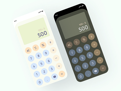 Daily UI #004: Calculation app design calculation daily ui dailyui 004 dark mode design challenge figma light mode mobile app ui ui design ui ux user interface