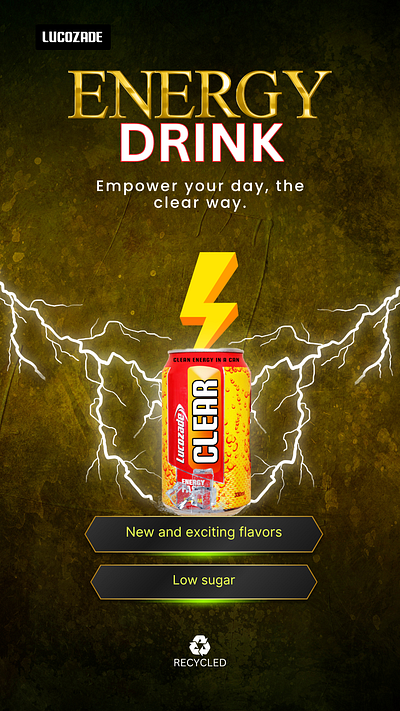 Lucozade Campaign animation branding graphic design motion graphics ui