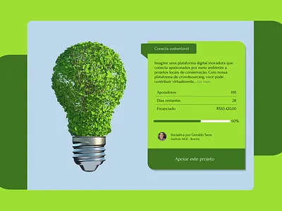 32 Daily UI - Crowdfunding Campaign - Environment app challenge crowdfunding campaign dailyui design environment figma meio ambiente mobile sustentabilidade sustentável ui uxui