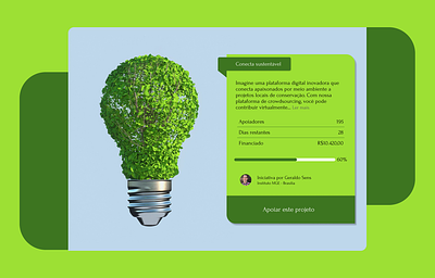 32 Daily UI - Crowdfunding Campaign - Environment app challenge crowdfunding campaign dailyui design environment figma meio ambiente mobile sustentabilidade sustentável ui uxui