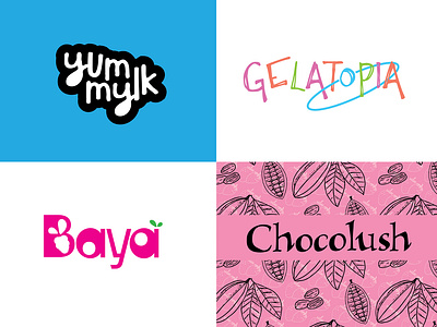 Food Brand Logos branding graphic design logo typography