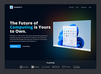 Landing Page design landing page launch page product page ui ux web design website windows