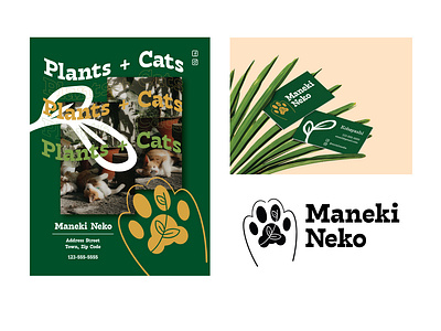Maneki Neko branding graphic design illustration logo