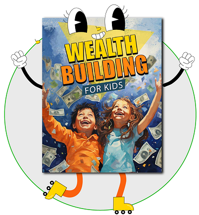 Ebook Promotion ''Wealth Building For Kids'' branding graphic design logo