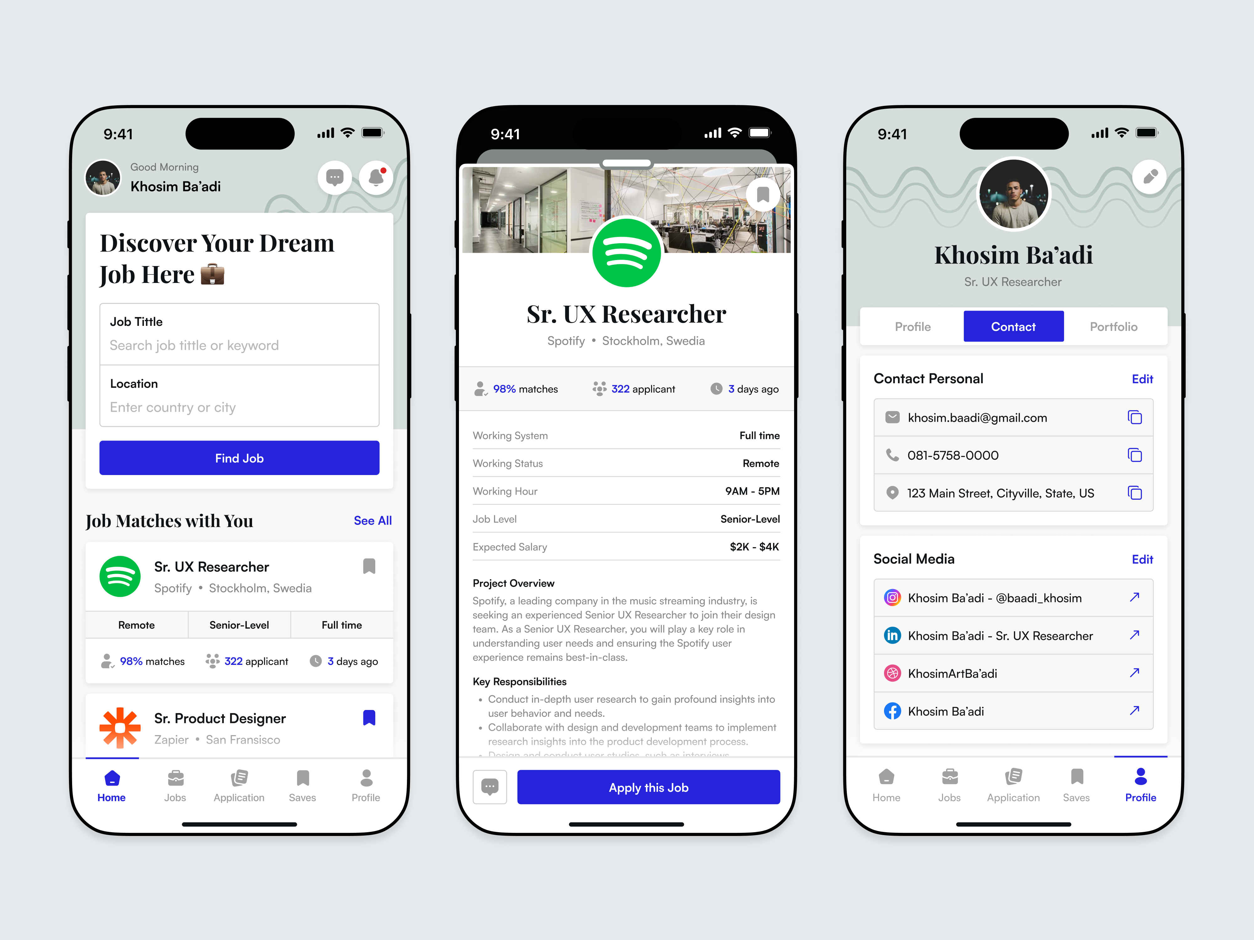Mergawe - Job Finder App app apply career employee find work finder hire hiring platform job job application job find job finder job listing job portal job search job seeker mobile ui design uiux vacancy