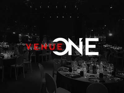 Venue One Logo Design birthday branding events graphic design logo negative space one party typography vector venue wedding wordmark