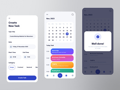 Task Manager - Mobile App Detail app calendar clean client data design done management app mobile productivity project project management task task management tasks team ui ux