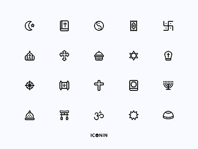 Religion Icon Set app icons flat icons icon icon pack icon set iconography icons iconset illustration line icons religion religion icon