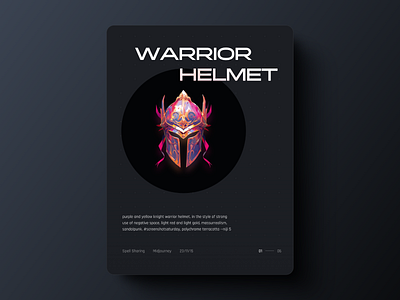 Warrior helmet design graphic design poster typography ui web