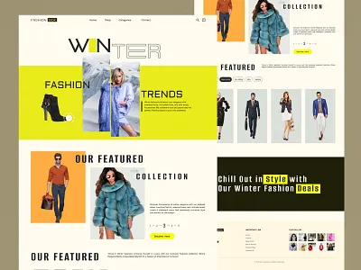 🌐✨ Sculpting Style: A Fashion Website UI Winter ✨🌐 branding creative design design fabric website fashion website figma graphic design illustration logo ui userexperience userinterface ux web design