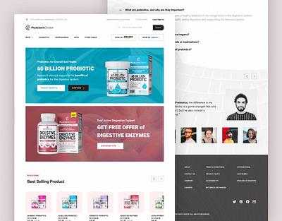 Physician'sChoice - Landing Page design flat graphic design illustration landing page ui ui design uiux website