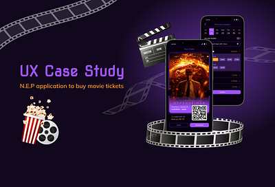 N.E.P app | Movie ticket case study figma mobile app movie ticket ui uxui