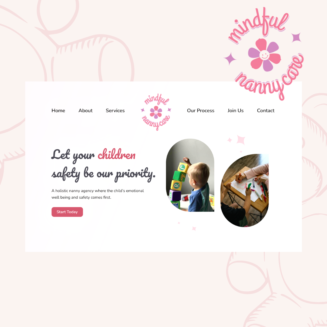 Mindful Nanny Care - Care Service brand identity brand tone branding design graphic design identity illustration logo mobiledesign productdesign ui uidesign uxdesign vector webdesign