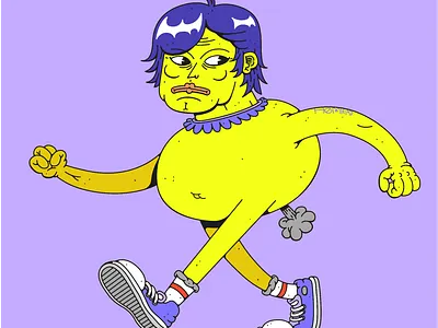 🚶‍♀️ cartoon character design design doodle homies illustration illustrations vector walking