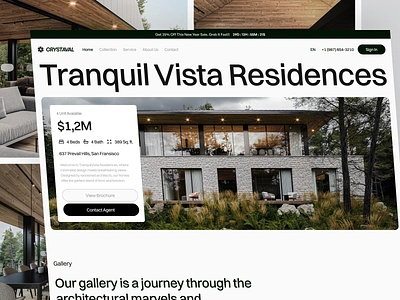 Crystaval - Real Estate Detail Page apartement architecture design detail home homepage house landing page landing page design property real estate real estate website realestate ui ui design uiux web web design website website design