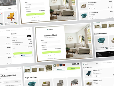 Furniture Ecommerce Header clean design e commerce ecommerce ecommerce website furniture furniture website header landing landing page minimalist product shop shopify web web design website